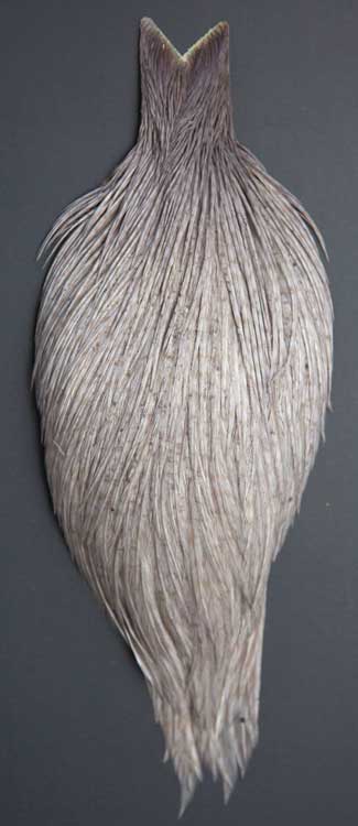 1/2 whiting medium dun neck silver grade feathers cape fly tying coq feather seche 